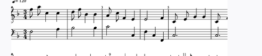 Menuett N°2 fûr das Pianoforte Kôch Verz N°2 피아노 악보 미리보기